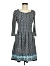 Max Studio Print Blue Casual Dress Size M - photo 1
