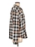 C&C California Plaid Brown Tan Long Sleeve Blouse Size L - photo 4