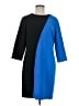 Ann Taylor Color Block Blue Casual Dress Size 8 - photo 1