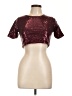 Knitworks 100% Polyester Burgundy Short Sleeve Top Size 12 - photo 1