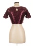 Knitworks 100% Polyester Burgundy Short Sleeve Top Size 12 - photo 2