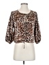 VICI 100% Polyester Animal Print Brown 3/4 Sleeve Blouse Size S - photo 1