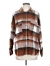 12th Tribe Plaid Brown Long Sleeve Blouse Size S - photo 1