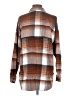 12th Tribe Plaid Brown Long Sleeve Blouse Size S - photo 2
