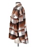12th Tribe Plaid Brown Long Sleeve Blouse Size S - photo 5
