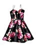 Jovani 100% Polyester Floral Black Burgundy Cocktail Dress Size 2 - photo 1