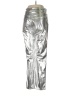 Gap 100% Polyester Metallic Silver Casual Pants Size 8R - photo 2