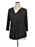 Lane Bryant Polka Dots Black 3/4 Sleeve Blouse Size 14 - 16 Plus - photo 1