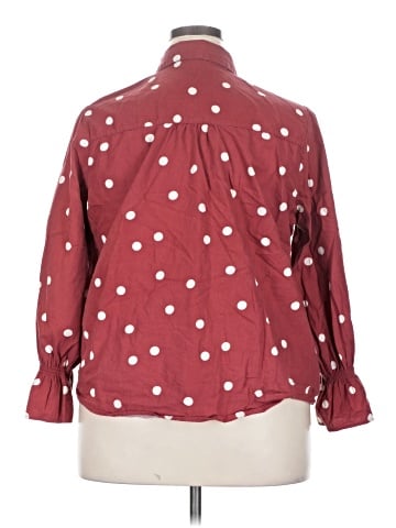 LC Lauren Conrad 3/4 Sleeve Button-Down Shirt (view 2)