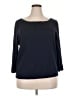 Lauren by Ralph Lauren Blue Silk Pullover Sweater Size 3X - photo 1