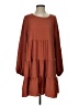 Assorted Brands Solid Brown Casual Dress Size S - photo 1