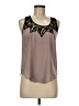 Lush 100% Polyester Tan Sleeveless Blouse Size M - photo 1