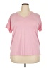 Ebb & Flow Pink Short Sleeve Top Size 3X - photo 1