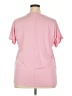 Ebb & Flow Pink Short Sleeve Top Size 3X - photo 2