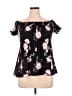 Love Streak Black Tan Short Sleeve Blouse Size XL - photo 1