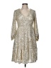 Eliza J Metallic Silver Cocktail Dress Size 6 - photo 1