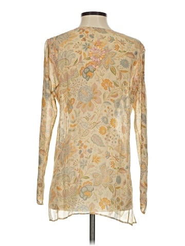 Calypso by Christiane Celle Long Sleeve Silk Top (view 2)