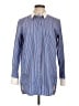 Theory 100% Cotton Stripes Blue Long Sleeve Button-Down Shirt Size L - photo 1