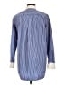 Theory 100% Cotton Stripes Blue Long Sleeve Button-Down Shirt Size L - photo 2