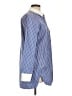 Theory 100% Cotton Stripes Blue Long Sleeve Button-Down Shirt Size L - photo 4