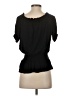 b.young 100% Viscose Black Short Sleeve Blouse Size EU 34 / US 4 - photo 2