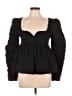 Kourt 100% Polyester Black Long Sleeve Blouse Size XL - photo 1