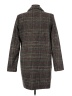 Shein 100% Polyester Plaid Gray Coat Size M - photo 2