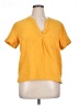 J.Crew Yellow Short Sleeve Blouse Size XL - photo 1