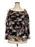 Boutique + 100% Polyester Black 3/4 Sleeve Blouse Size 2X - photo 1