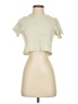 Set Active 100% Cotton Ivory Short Sleeve Turtleneck Size XS - photo 1