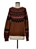 Knox Rose Hearts Brown Pullover Sweater Size M - photo 1