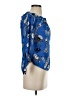 Express 100% Polyester Blue 3/4 Sleeve Blouse Size XS - photo 4