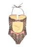 Mara Hoffman Print Gold One Piece Swimsuit Size S - photo 2