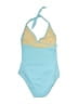 J.Crew Color Block Blue One Piece Swimsuit Size 8 - photo 2