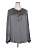 Torrid 100% Polyester Gray Long Sleeve Blouse Size 2X Plus (2) - photo 1