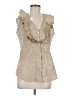 Farinaz Taghavi 100% Polyester Tan Sleeveless Blouse Size 6 - photo 1