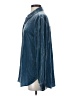 Eileen Fisher Metallic Blue Long Sleeve Blouse Size XXS - photo 5