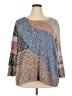 Nic + Zoe Color Block Gray Pullover Sweater Size 2X - photo 1