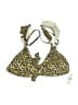 Solido Animal Print Gold Swimsuit Top Size S - photo 1