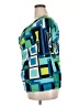 I.N. Studio Color Block Blue Short Sleeve Blouse Size 2X - photo 5