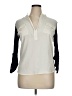Bar III 100% Polyester Color Block Ivory 3/4 Sleeve Blouse Size XL - photo 1
