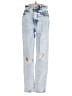 Zara 100% Cotton Hearts Blue Jeans Size 0 - photo 1