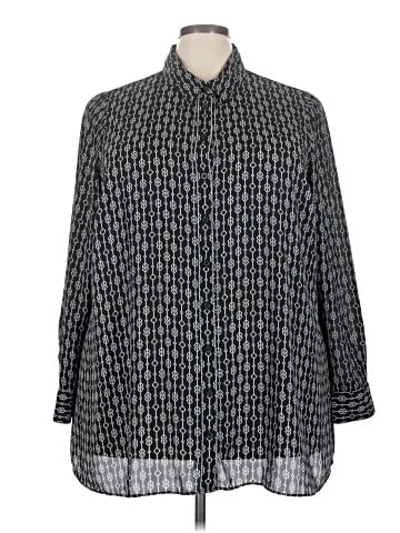 Lane Bryant 3/4 Sleeve Button-Down Shirt (view 1)