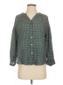 J.Jill Polka Dots Teal Green 3/4 Sleeve Button-Down Shirt Size S - photo 1