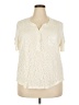 Tru Self Ivory Short Sleeve Henley Size 2X - photo 1
