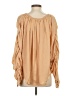 Easel 100% Polyester Tan 3/4 Sleeve Blouse Size S - photo 2