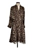 Equipment 100% Polyester Animal Print Brown Casual Dress Size 8 - photo 1