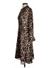 Equipment 100% Polyester Animal Print Brown Casual Dress Size 8 - photo 5