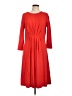 L.K. Bennett Solid Red Casual Dress Size 12 - photo 1