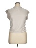 DKNY Jeans Tan Ivory Short Sleeve Top Size XL - photo 1